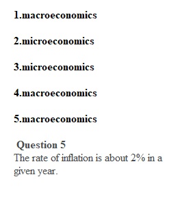 Section 1. Try This Macroeconomics or Microeconomics